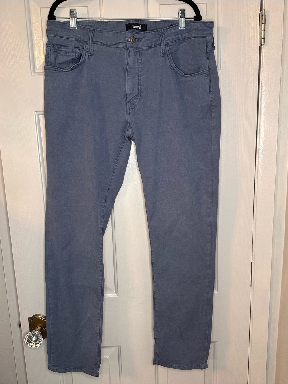 Mavi Men's Slim Straight Pants in Slate Gray-Blue